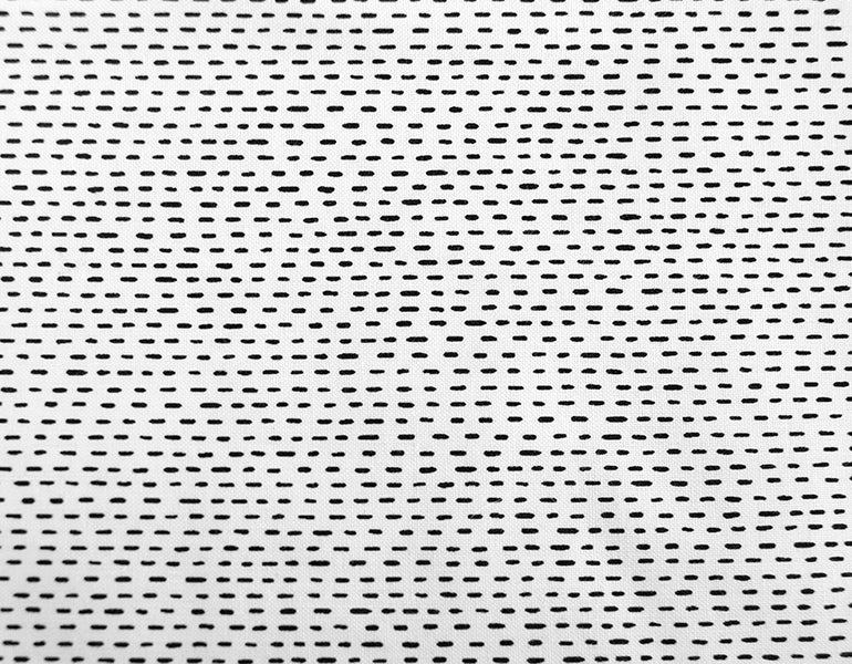 Tiny Dash Fitted Crib Sheet Black and White - Olli+Lime